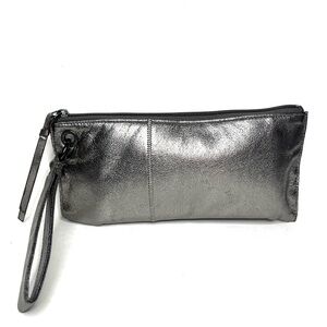 HOBO Vida Silver/Pewter(?) Metallic Leather Wristlet